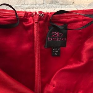bebe Dresses - BEBE Red Strapless Mini Dress bebe Dresses - BEBE Red Strapless Mini Dress